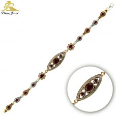 Gümüş Otantik Taşlı Biezik /Bileklik